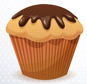 Ilustración de un muffin