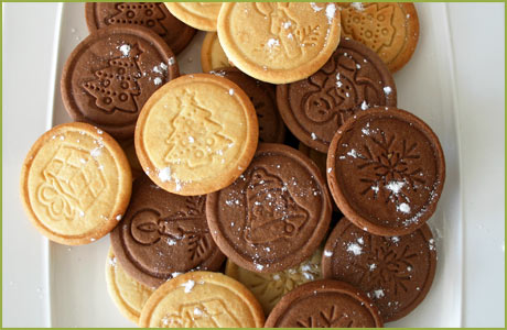 Galletas de Navidad de mantequilla y chocolate