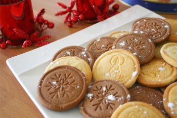 Galletas de Navidad decoradas con sello