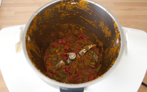 Hacer el sofrito del arroz caldoso con Thermomix