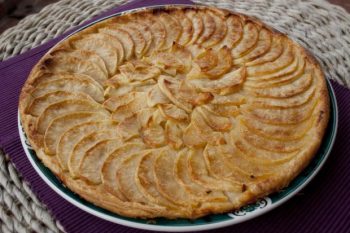 Receta de tarta fina de manzana
