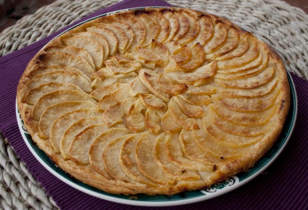 Receta de tarta fina de manzana