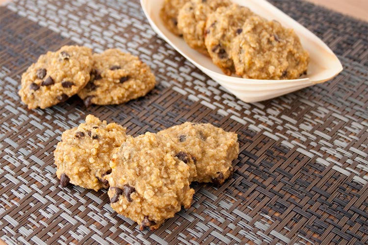 Receta de galletas de avena y plátano veganas