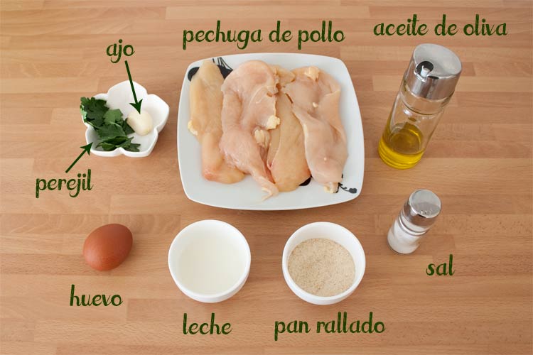 Ingredientes para hacer hamburguesas de pollo caseras para niños