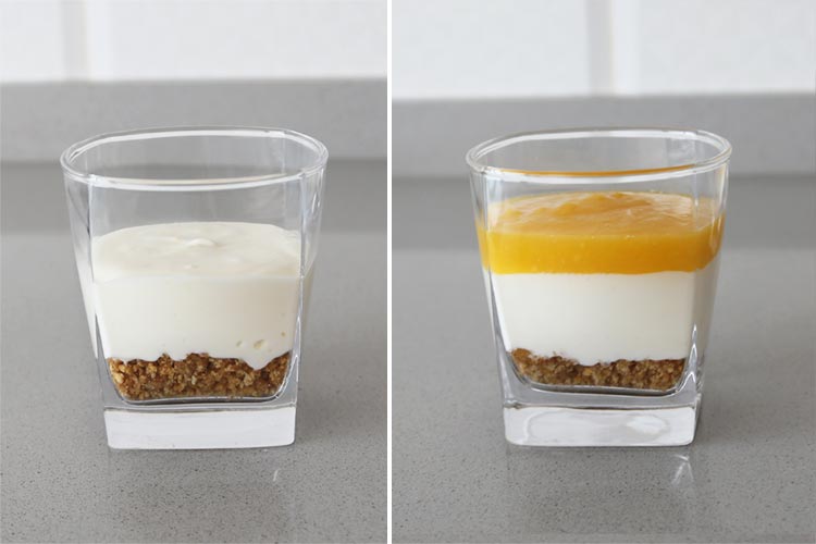 Montar las capas del postre