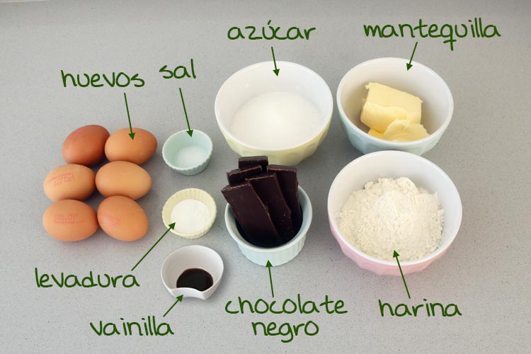 Ingredientes para hacer tarta Sacher original