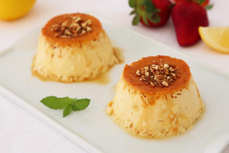 Flan de leche condensada y limón casero