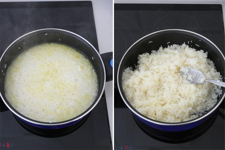 Hervir el arroz basmati