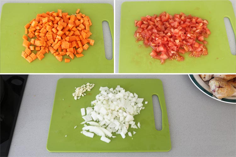 Picar las verduras