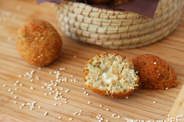 Croquetas de quinoa rellenas de queso