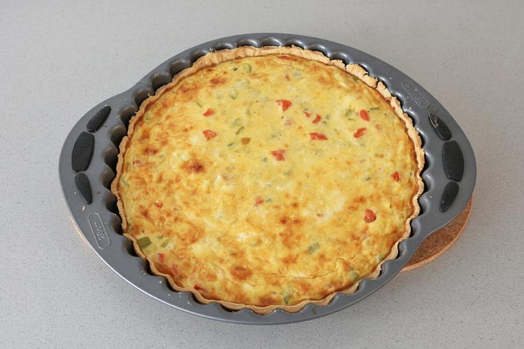 Hornear la quiche de verduras