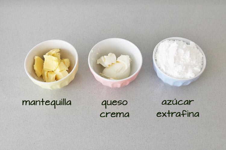 Ingredientes para hacer la crema de queso