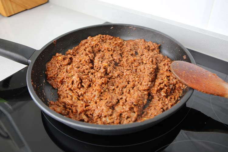 Ragú de carne picada con tomate