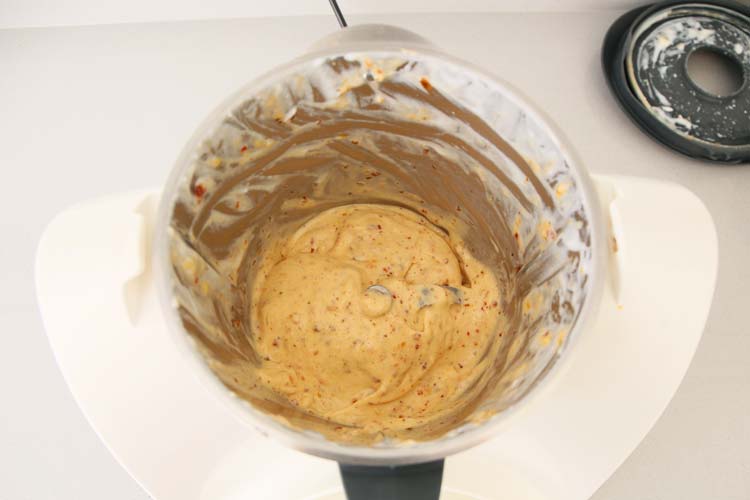 Ingredientes de helado saludable triturados