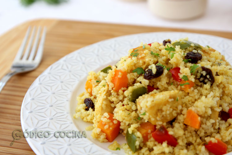 Cuscús con pollo al curry