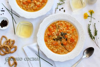 Risotto de calabaza y parmesano