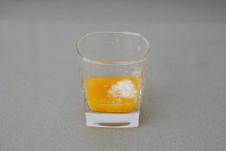 Maicena diluida con zumo de naranja