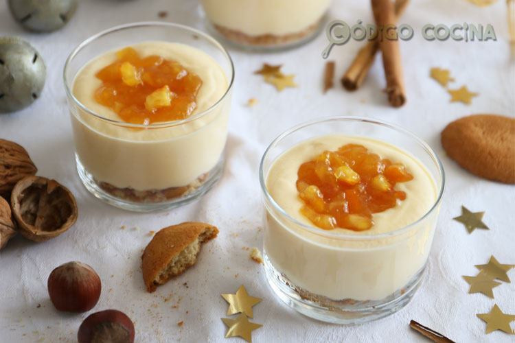 Vasitos de mousse de naranja sin azúcar