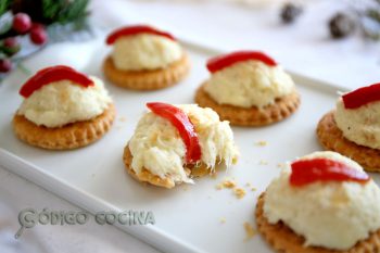 Bocaditos de brandada de bacalao con piquillos