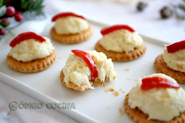 Bocaditos de brandada de bacalao con piquillos