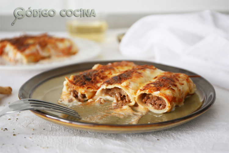 Canelones rellenos de carne