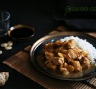 Pollo agridulce almendras