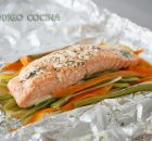 Salmón en papillote al horno