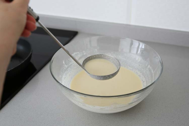 Masa para hacer crepes dulces