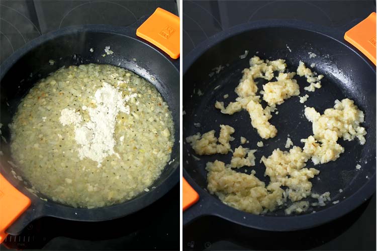 Echar una cucharada de harina y cocinar unos minutos