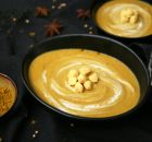 Crema de lentejas con curry y leche de coco