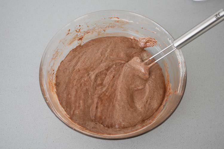 Masa para hacer bizcocho de cacao