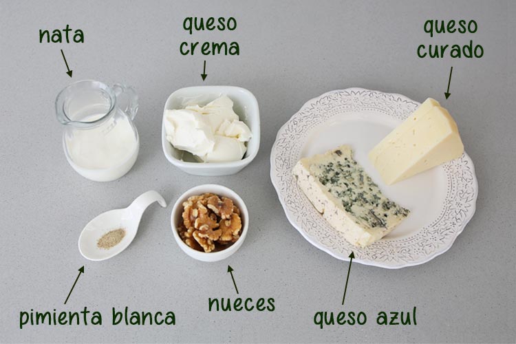 Ingredientes para hacer paté de quesos con Mambo