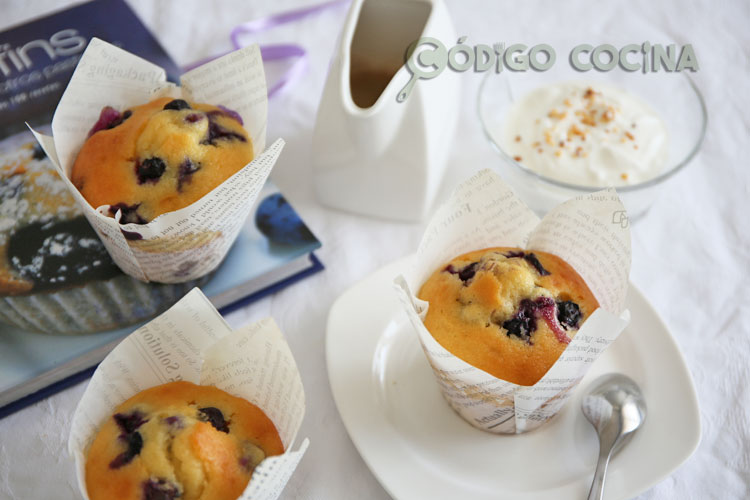 Muffins de yogur y arándanos