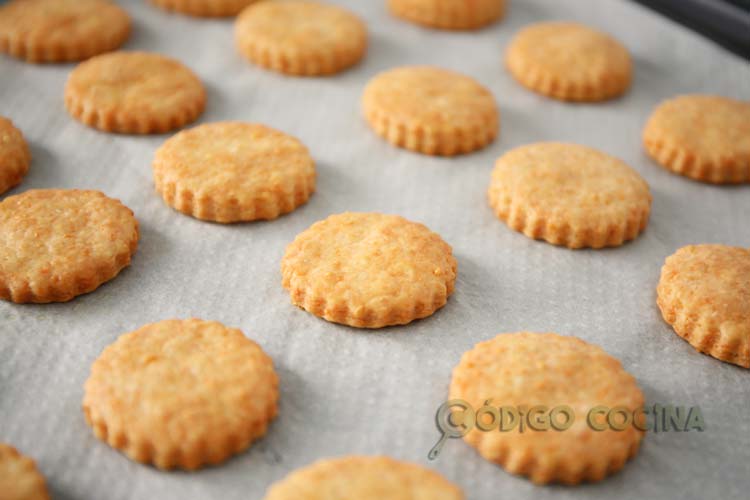 Galletas saladas de queso curado