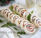 Rollitos de salmón y queso crema