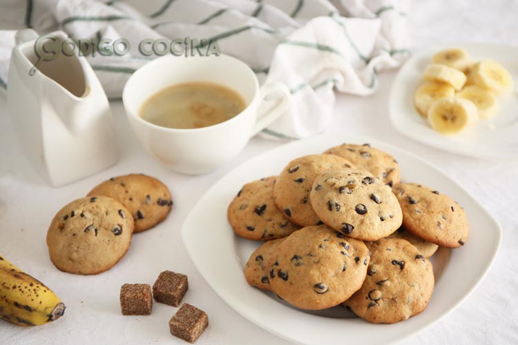 Galletas de plátano y chocolate