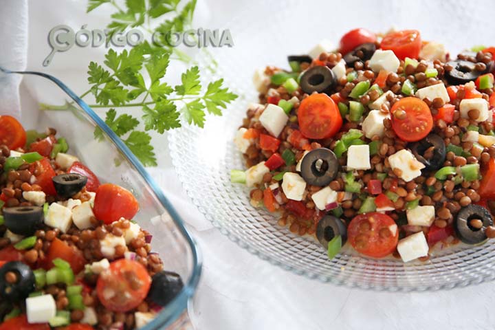 Ensalada de lentejas, receta saludable y fácil