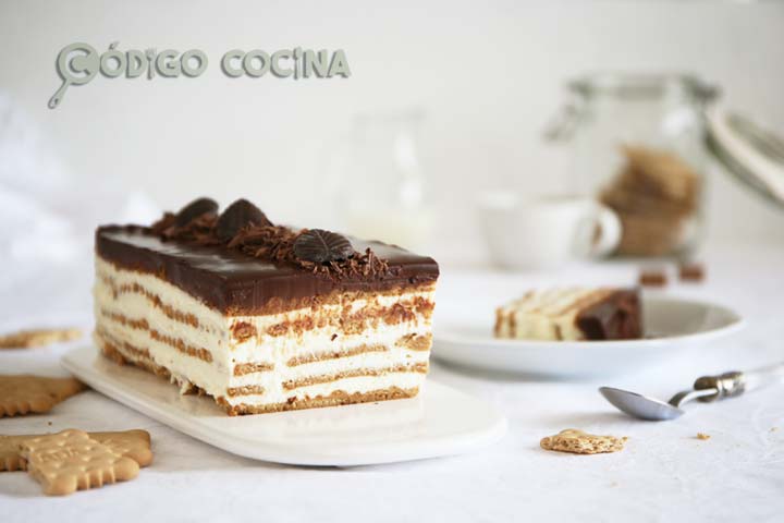 Tarta de galletas, mascarpone y chocolate