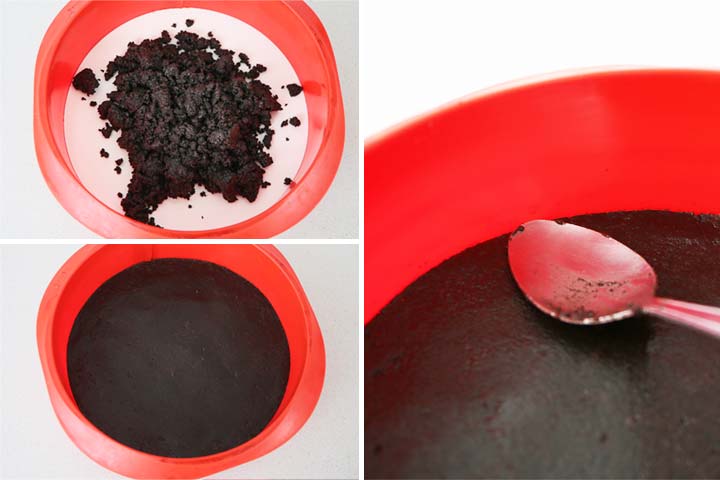 Base de galletas Oreo para hacer tarta sin horno