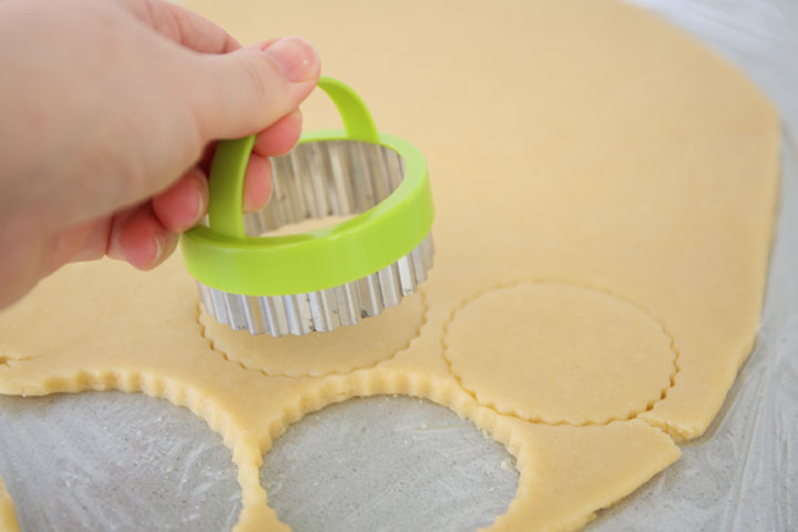 Galletas cortadas con un cortador