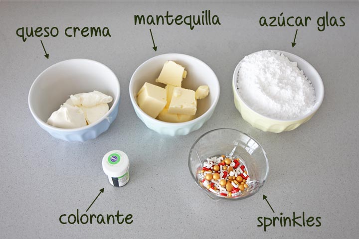 Ingredientes para hacer buttercream