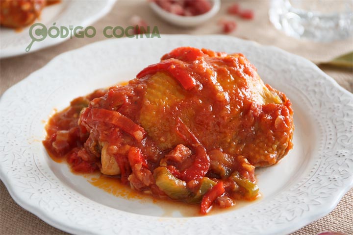 Pollo al chilindrón, receta tradicional