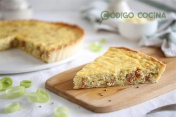 Quiche de puerro y bacon