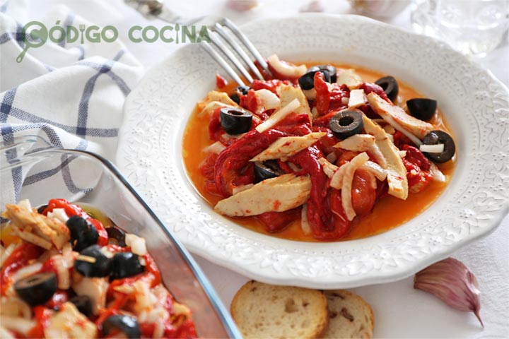 Ensalada de pimientos rojos asados, receta fácil