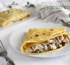 Receta de crepes rellenos de pollo y setas