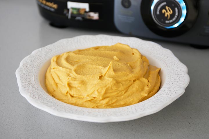 Hummus cremoso con calabaza