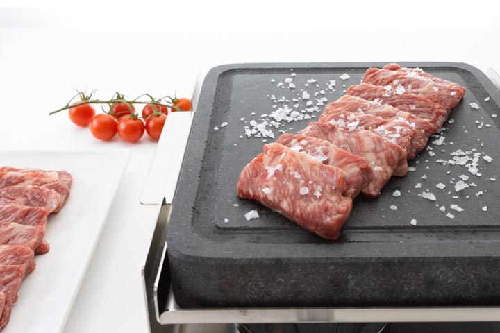 Piedra volcánica para cocinar carne