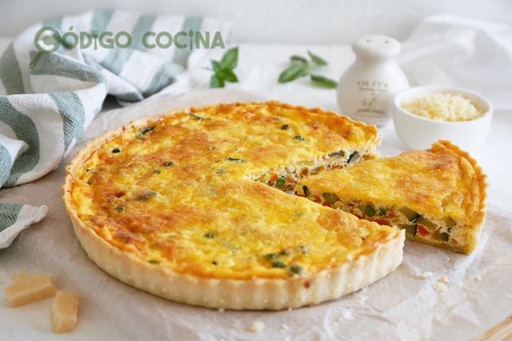 Quiche con verduras y queso