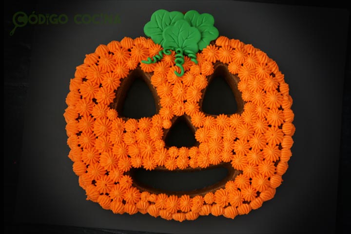 Bizcocho de calabaza decorado