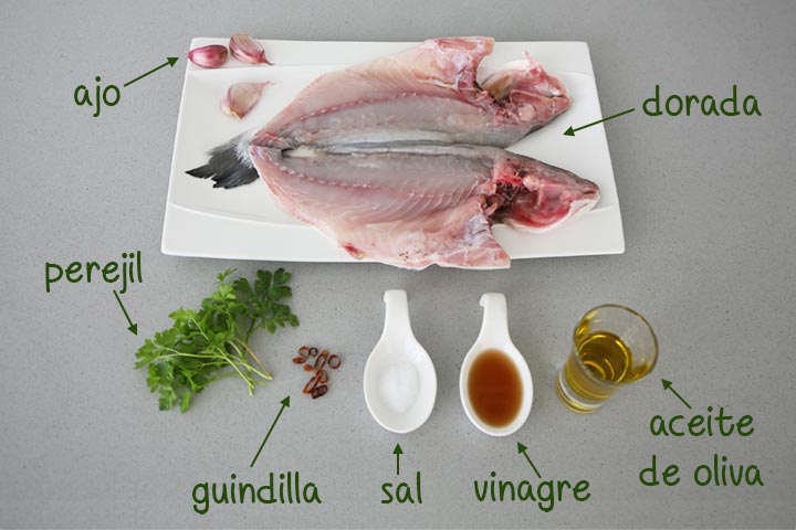 Ingredientes para hacer dorada al horno fácil